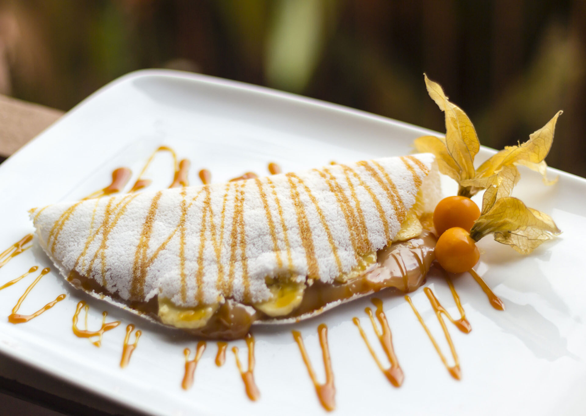 M tapioca caramelada recheada de queijo frescal