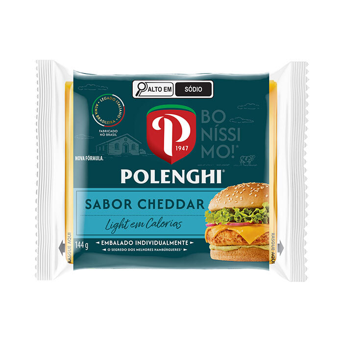 Queijo Fatiado Sabor Cheddar Light